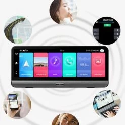 DrPhone DC10 Smart Dashcam 8 Inch Full Touch IPS-scherm - 4G - Achteruitrijcamera - Android 8.1 Met WiFi/GPS/Navi/ADAS/Dual Lens/1080P/180 Graden Vouwbaar - Parkeerstand Camera -70Mai SHOP 388x840