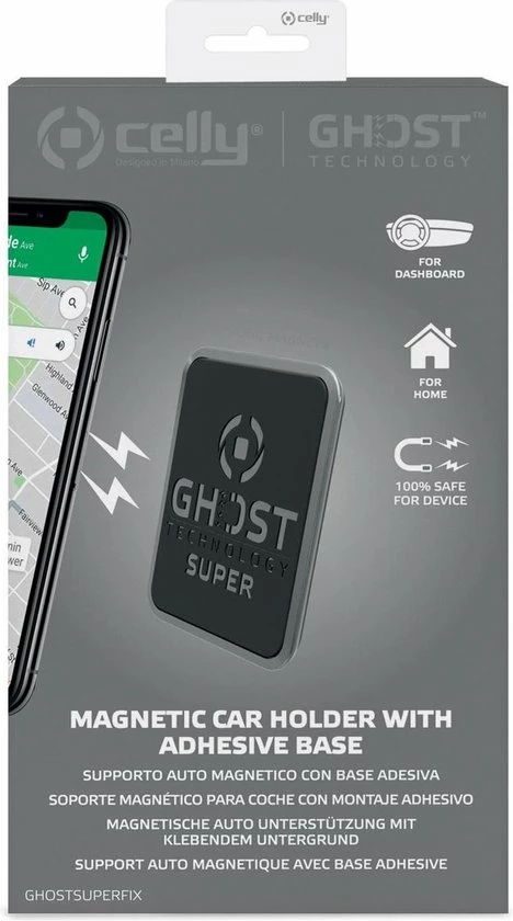Celly GHOSTSUPERFIX houder Passieve houder Mobiele telefoon/Smartphone Zwart Celly GHOSTSUPERFIX Houder Passieve Houder Mobiele Telefoon/Smartphone Zwart -70Mai SHOP 468x840 2
