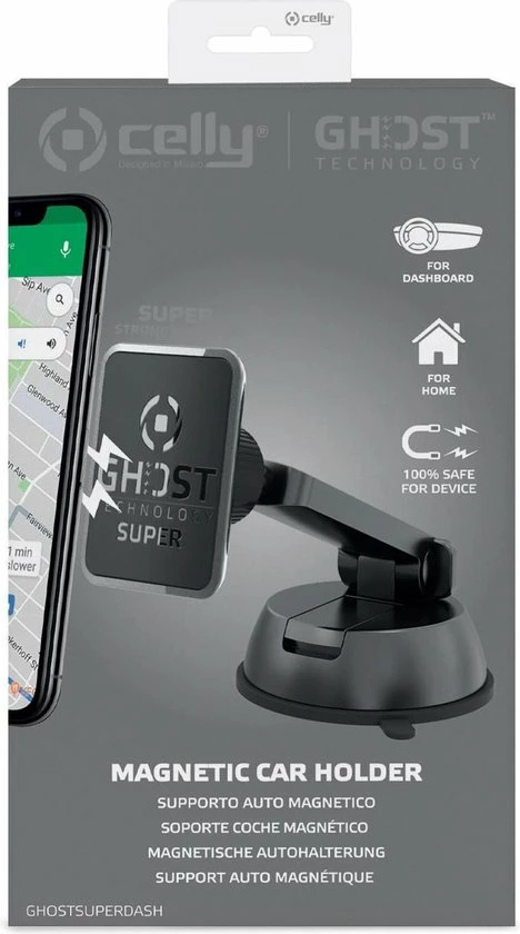 Celly GHOSTSUPERDASH Houder Passieve Houder Mobiele Telefoon/Smartphone Zwart 6 Celly GHOSTSUPERDASH Houder Passieve Houder Mobiele Telefoon/Smartphone Zwart - Image 4