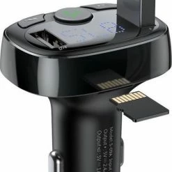 Baseus FM Transmitter Bluetooth Draadloze Carkit / MP3 Speler Mobiel / Handsfree Bellen In De Auto / Lader / USB Flash Drive / Muziek / Audio / Radio / SD/TF Kaart / Carkit Adapter Zwart (CCTM-01) -70Mai SHOP 475x840 5