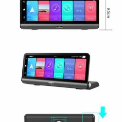 DrPhone DC10 Smart Dashcam 8 Inch Full Touch IPS-scherm - 4G - Achteruitrijcamera - Android 8.1 Met WiFi/GPS/Navi/ADAS/Dual Lens/1080P/180 Graden Vouwbaar - Parkeerstand Camera -70Mai SHOP 477x840 1