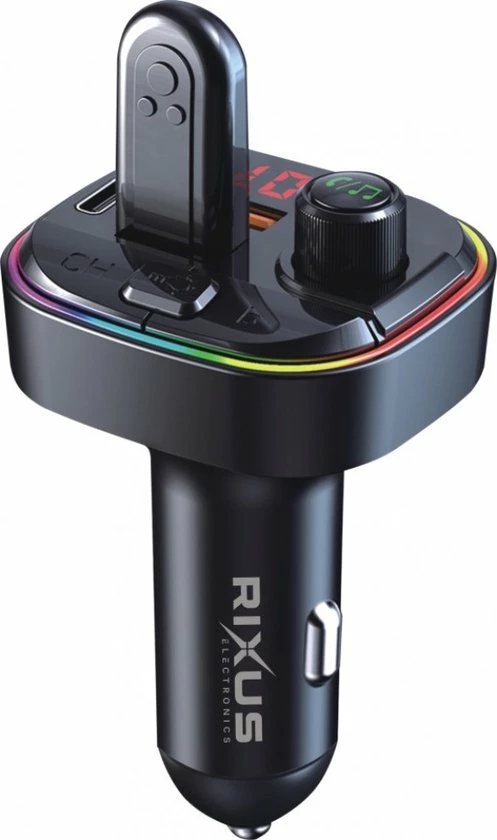 Rixus Electronics Rixus Bluetooth Car FM Player + Quick PD Car Charge RXBT14 | Ambient Light | Auto Oplader | Geschikt Voor Apple/Samsung/Huawei 7 Rixus Electronics Rixus Bluetooth Car FM Player + Quick PD Car Charge RXBT14 | Ambient Light | Auto Oplader | Geschikt Voor Apple/Samsung/Huawei - Image 5
