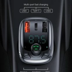 Baseus InAuto FM Transmitter | Bluetooth FM Transmitter Auto MP3-Player Handsfree Wireless Radio Audio Adapter Met USB Disk/SD Kaart - Quick Charger 4.0 -70Mai SHOP 498x840 1