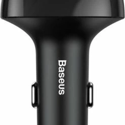 Baseus FM Transmitter Bluetooth Draadloze Carkit / MP3 Speler Mobiel / Handsfree Bellen In De Auto / Lader / USB Flash Drive / Muziek / Audio / Radio / SD/TF Kaart / Carkit Adapter Zwart (CCTM-01)