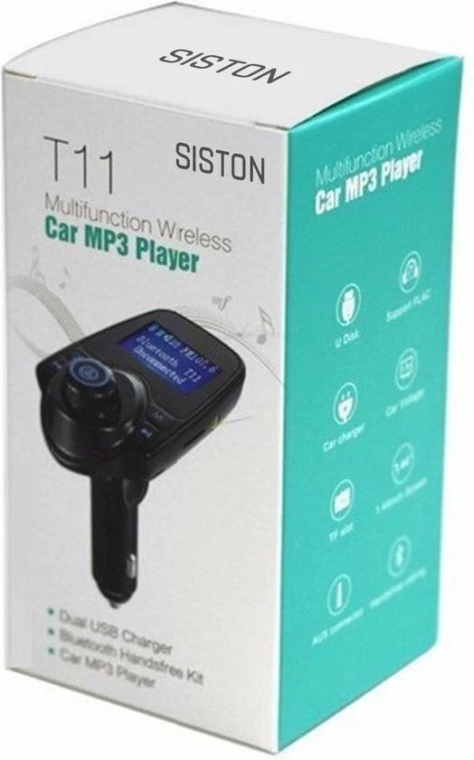 Siston? Bluetooth FM Transmitter, 120 ? Rotatie Auto Radio Adapter CarKit Met 4 Music Play Modes / 5 In 1 10 Siston? Bluetooth FM Transmitter, 120 ? Rotatie Auto Radio Adapter CarKit Met 4 Music Play Modes / 5 In 1 - Image 8