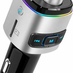 Athletix® FM Transmitter Bluetooth Draadloze Carkit Voor In De Auto 2022 / MP3 Speler Mobiel / LED Verlichting / Handsfree Bellen In De Auto / Bluetooth 5.0 / USB 3.0 Auto Lader / 2 USB Aansluitingen / Muziek Streamen / USB Of SD Kaart / Carkit Adapter