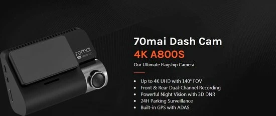70Mai Dash Cam A800S 4K Dashcam 4 70Mai Dash Cam A800S 4K Dashcam - Image 2