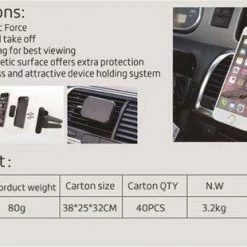 GadgetBay XL Universele Magnetische Telefoonhouder Ventilatierooster Auto - Zwart - Extra Sterk 16 GadgetBay XL Universele Magnetische Telefoonhouder Ventilatierooster Auto - Zwart - Extra Sterk -70Mai SHOP 550x310 7