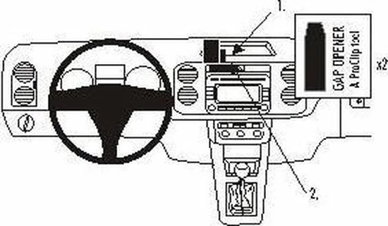 Houder - Brodit ProClip - Volkswagen Golf Plus 2005-2014 Center Mount, Hoog 4 Houder - Brodit ProClip - Volkswagen Golf Plus 2005-2014 Center Mount, Hoog - Image 2