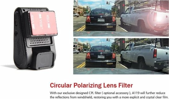 Viofo Dashcam A119 - Bundel - GPS - CPL-filter - 64Gb Sandisk High Endurance Card 17 Viofo Dashcam A119 - Bundel - GPS - CPL-filter - 64Gb Sandisk High Endurance Card - Image 15