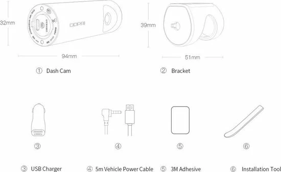 DDpai Mini One Wifi 32gb FullHD dashcam voor auto DDpai Mini One Wifi 32gb FullHD Dashcam Voor Auto -70Mai SHOP 550x337 8