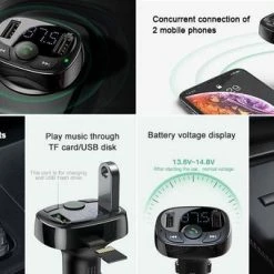 Baseus FM Transmitter Bluetooth Draadloze Carkit / MP3 Speler Mobiel / Handsfree Bellen In De Auto / Lader / USB Flash Drive / Muziek / Audio / Radio / SD/TF Kaart / Carkit Adapter Zwart (CCTM-01) -70Mai SHOP 550x340 22