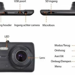 Allcam X4 Touch 2CH Dual 4.0 Inch 1296p Dashcam Voor Auto -70Mai SHOP 550x347 7