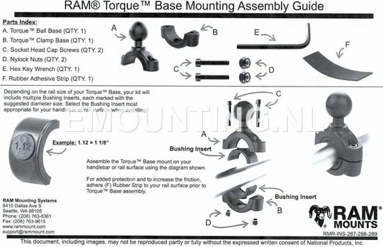 RAM Mount Torque? 19-25 Mm Diameter Stangbevestiging B-kogel RAM-B-408-75-1U 7 RAM Mount Torque? 19-25 Mm Diameter Stangbevestiging B-kogel RAM-B-408-75-1U - Image 5