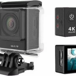 Merkloos Action Cam – Actie Camera – Ultra HD – 170 Graden Wide Angle – 2 Inch Scherm – Zwart – DisQounts