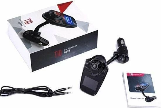 FM Transmitter Voor In De Auto - Handsfree Bellen - USB Ingang - Auto Bluetooth - Carkit Met AUX - Bluetooth Handsfree Carkit- Fm Transmitter - T10 3 FM Transmitter Voor In De Auto - Handsfree Bellen - USB Ingang - Auto Bluetooth - Carkit Met AUX - Bluetooth Handsfree Carkit- Fm Transmitter - T10