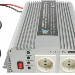 HQ INV1KC/12 Omvormer 12V>230V 1000W + Ingebouwde Lader