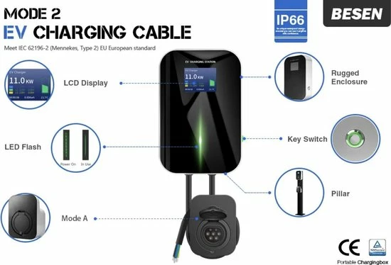 Laadpaal Wallbox Laadstation EV Charger 11kw 16A 3-Fase Type 2 Stopcontact Besen Laadpaal Wallbox Laadstation EV Charger 11kw 16A 3-Fase Type 2 Stopcontact -70Mai SHOP 550x374 1