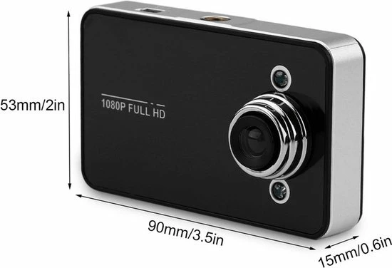 Merkloos 1080P | Full HD Dashcam | Autocamera | Videorecorder | Met 170° Groothoeklens | 3 Inch LCD Scherm | WDR | Bewegingsdetectie | Parkeermonitor | Loop Opname | Nachtzicht | G Sensor | Zwart 5 Merkloos 1080P | Full HD Dashcam | Autocamera | Videorecorder | Met 170° Groothoeklens | 3 Inch LCD Scherm | WDR | Bewegingsdetectie | Parkeermonitor | Loop Opname | Nachtzicht | G Sensor | Zwart - Image 3
