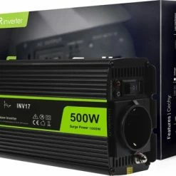 GREEN CELL 1000W (500W Continu) DC 24V Naar AC 230V Met USB Stroom Inverter Converter - Pure/Full Sine Wave