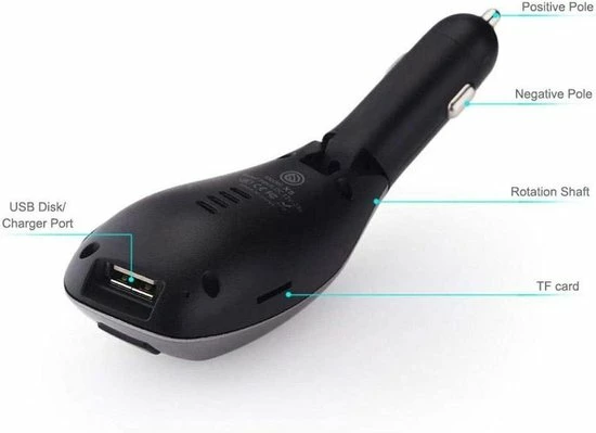 Opline Bluetooth FM Transmitter Draadloze Radio Zender- Adapter USB-oplader Auto Voor Smartphone / IPhone / IPod / Samsung 9 Opline Bluetooth FM Transmitter Draadloze Radio Zender- Adapter USB-oplader Auto Voor Smartphone / IPhone / IPod / Samsung - Image 7