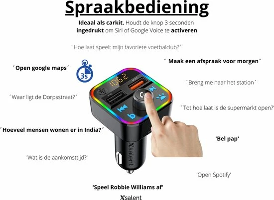 Bluetooth FM Transmitter - Autolader - Bluetooth Carkit - Handsfree - Muziek Streamen - Bluetooth 5.0 en USB 3.0 Quick Charge - Handsfree Bellen - Extra Grote Microfoon - Extra bass - Telefoon Opladen - Spraakbediening Xsalent Bluetooth FM Transmitter - Autolader - Bluetooth Carkit - Handsfree - Muziek Streamen - Bluetooth 5.0 En USB 3.0 Quick Charge - Handsfree Bellen - Extra Grote Microfoon - Extra Bass - Telefoon Opladen - Spraakbediening -70Mai SHOP 550x402 2
