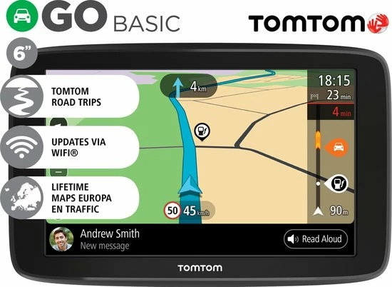 TomTom GO Basic 6 Europa - Incl. Dashboard Discs en Beschermhoes TomTom GO Basic 6 Europa - Incl. Dashboard Discs En Beschermhoes -70Mai SHOP