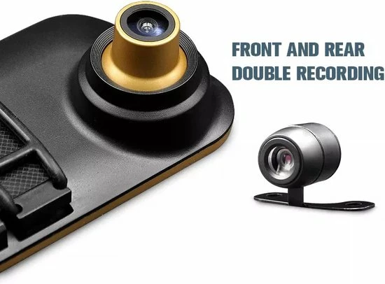 TechU? Dashcam Voor En Achter Camera ? M30 Zwart ? 4.3? Scherm & 12? Spiegel ? G-sensor ? Bewegingssensor ? Loop Recording ? Nachtvisie ? 150? Wijdhoeklens ? Incl. Achteruitrijcamera - Voor Auto 7 TechU? Dashcam Voor En Achter Camera ? M30 Zwart ? 4.3? Scherm & 12? Spiegel ? G-sensor ? Bewegingssensor ? Loop Recording ? Nachtvisie ? 150? Wijdhoeklens ? Incl. Achteruitrijcamera - Voor Auto - Image 5