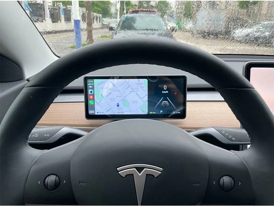 Ossora Draadloos Apple Carplay Scherm Voor Tesla Model 3 En Model Y - 9 Inch HUD - Android Auto - Waze 17 Ossora Draadloos Apple Carplay Scherm Voor Tesla Model 3 En Model Y - 9 Inch HUD - Android Auto - Waze - Afbeelding 15