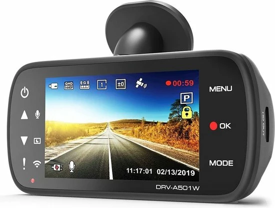 Kenwood Audio Kenwood DRV-A501W - 16GB Wide Quad HD DashCam Met Ge?ntegreerde 3.0" LCD, Wireless Link, GPS & G-sensor - RearCam-input 7 Kenwood Audio Kenwood DRV-A501W - 16GB Wide Quad HD DashCam Met Ge?ntegreerde 3.0" LCD, Wireless Link, GPS & G-sensor - RearCam-input - Image 5