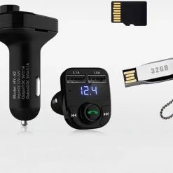 Merkloos Bluetooth Carkit FM Transmitter Om Handsfree Te Bellen En Draadloos Muziek Te Streamen, Met Volumeknop En Oplaadfunctie Voor 2 Telefoons Tegelijkertijd | Display | Handsfree Bellen | USB Oplader | MP3 Speler | Bluetooth | Aux | TF-Kaart | HY-82 5 Merkloos Bluetooth Carkit FM Transmitter Om Handsfree Te Bellen En Draadloos Muziek Te Streamen, Met Volumeknop En Oplaadfunctie Voor 2 Telefoons Tegelijkertijd | Display | Handsfree Bellen | USB Oplader | MP3 Speler | Bluetooth | Aux | TF-Kaart | HY-82 -70Mai SHOP 550x421
