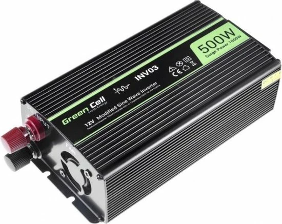 1000W (500W continu) DC 12V naar AC 230V met USB Stroom Inverter Converter GREEN CELL 1000W (500W Continu) DC 12V Naar AC 230V Met USB Stroom Inverter Converter -70Mai SHOP