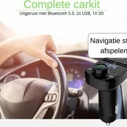 FM Transmitter X8 - Bluetooth Carkit - Draadloze Autolader - Radio USB - Handsfree Bellen -70Mai SHOP 550x441 1