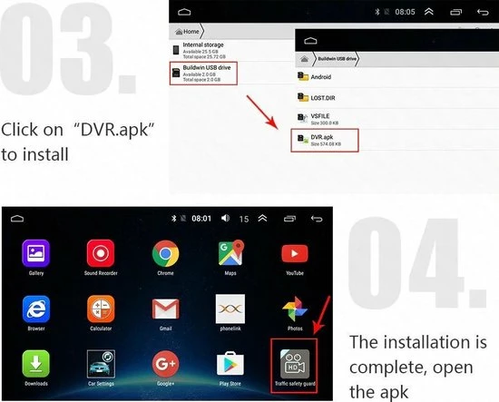 DrPhone ADA1 Auto ADAS DVR Dashcam - 720P - Videorecorder - Camera Geschikt Voor AndroidPlayer - Zwart 11 DrPhone ADA1 Auto ADAS DVR Dashcam - 720P - Videorecorder - Camera Geschikt Voor AndroidPlayer - Zwart - Image 9