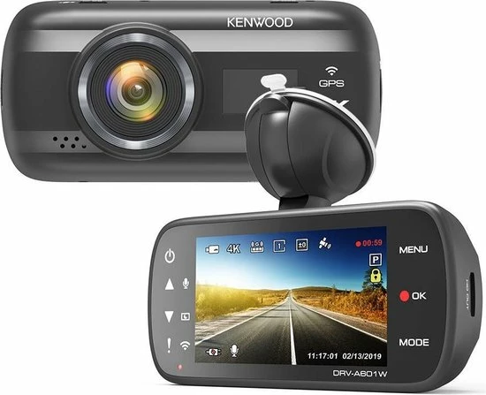 Kenwood Audio Kenwood DRV-A601W - 16GB 4K DashCam Met Ge?ntegreerde 3.0" LCD, Wireless Link, GPS & G-sensor - RearCam-input 3 Kenwood Audio Kenwood DRV-A601W - 16GB 4K DashCam Met Ge?ntegreerde 3.0" LCD, Wireless Link, GPS & G-sensor - RearCam-input