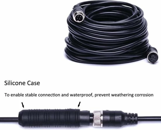 BrandWay Losse Bedrade Achteruitrijcamera Met 4-pins Aansluiting En 10 Meter Kabel 4 BrandWay Losse Bedrade Achteruitrijcamera Met 4-pins Aansluiting En 10 Meter Kabel - Image 2