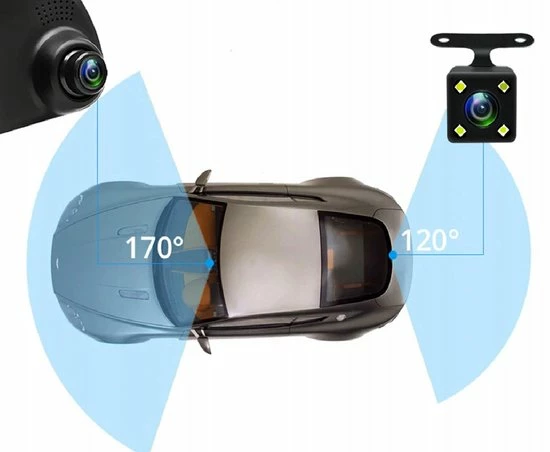 Qtech Dashcam Voor Auto - Voor En Achter Camera - Spiegel - Full HD - 32GB - G Sensor - Bewegingsdetectie En Parkeerstand - Nederlandse Handleiding 5 Qtech Dashcam Voor Auto - Voor En Achter Camera - Spiegel - Full HD - 32GB - G Sensor - Bewegingsdetectie En Parkeerstand - Nederlandse Handleiding - Image 3