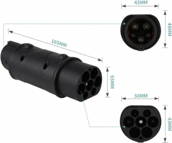 Type 2 Naar Type 1 Verloopstekker Elektrische Auto 32 Amp?re Pro EV Type 2 Naar Type 1 Verloopstekker Elektrische Auto 32 Amp?re -70Mai SHOP 550x456 10