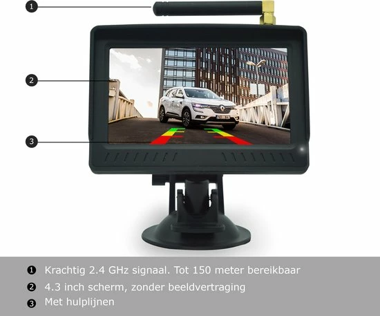 Flowfull Draadloze Achteruitrijcamera Met Nachtzicht ? 4.3 Inch Scherm ? 100% Waterproof ? Night Vision ? Afstandsindicatie - Autocamera Voor Auto, Vrachtwagen, Caravan, Camper, Tractor - Nederlandse Handleiding 7 Flowfull Draadloze Achteruitrijcamera Met Nachtzicht ? 4.3 Inch Scherm ? 100% Waterproof ? Night Vision ? Afstandsindicatie - Autocamera Voor Auto, Vrachtwagen, Caravan, Camper, Tractor - Nederlandse Handleiding - Image 5