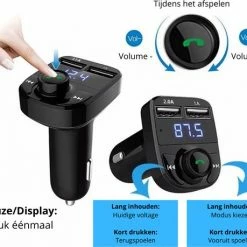FM Transmitter X8 - Bluetooth Carkit - Draadloze Autolader - Radio USB - Handsfree Bellen -70Mai SHOP 550x459
