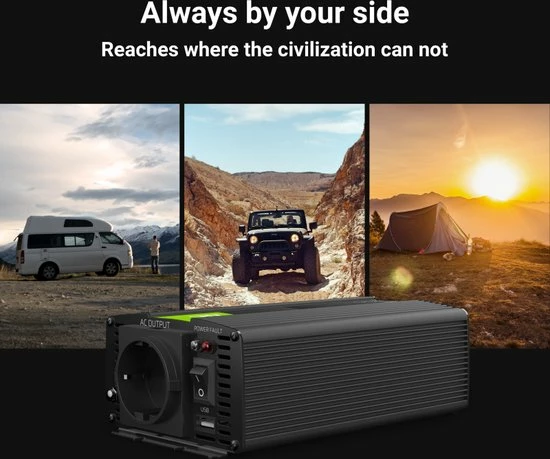 GREEN CELL Voltage Auto Omvormer 24V Naar 230V, 300W / 600W. 8 GREEN CELL Voltage Auto Omvormer 24V Naar 230V, 300W / 600W. - Image 6