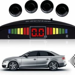Dunlop Parkeersensoren - 12 Volt - 78dB - Met Obstakel-Indicator En 4 Sensoren