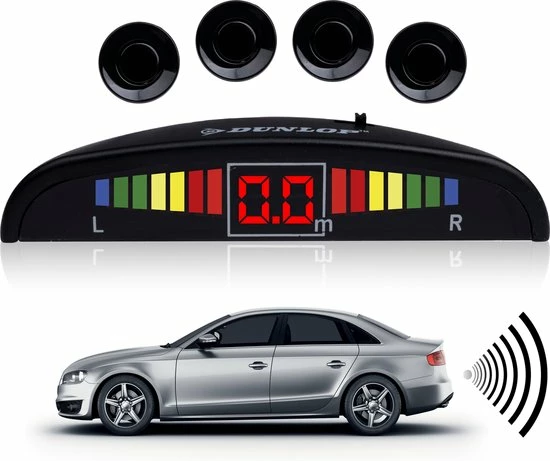 Dunlop Parkeersensoren - 12 Volt - 78dB - Met Obstakel-Indicator En 4 Sensoren 3 Dunlop Parkeersensoren - 12 Volt - 78dB - Met Obstakel-Indicator En 4 Sensoren
