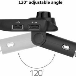 DrPhone BC7 5 In 1 Universele Draadloze Bluetooth Handsfree-carkit Met FM Transmitter/ AUX Ingang/ Micro SD Kaart / USB-Stick (MP3/WMA Bestanden) & Dubbele USB 2.1A Poorten Geschikt Om Uw Smartphone Op Te Laden - Zwart -70Mai SHOP 550x463 3