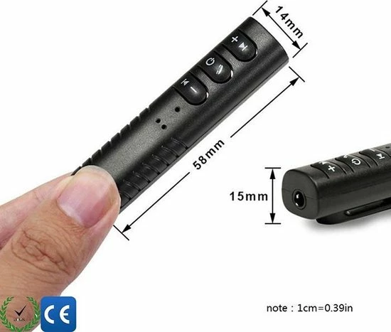 LOUZIR Saizi Bluetooth 4.1v Receiver PEN - Cilindervorm NIEUW! Audio Music Streaming Adapter Receiver Handsfree Carkit- MP3 Player 3.5mm AUX -Stereo Audio Output - Word Geleverd In Een Van De Volgende Kleuren; Zwart/blauw/groen/wit/rood 4 LOUZIR Saizi Bluetooth 4.1v Receiver PEN - Cilindervorm NIEUW! Audio Music Streaming Adapter Receiver Handsfree Carkit- MP3 Player 3.5mm AUX -Stereo Audio Output - Word Geleverd In Een Van De Volgende Kleuren; Zwart/blauw/groen/wit/rood - Image 2