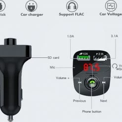 Merkloos Bluetooth FM Transmitter - Bluetooth Ontvanger Voor In De Auto - USB - Handsfree Carkit -70Mai SHOP 550x468 5