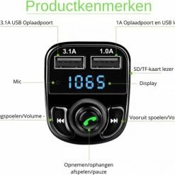FM Transmitter X8 - Bluetooth Carkit - Draadloze Autolader - Radio USB - Handsfree Bellen -70Mai SHOP 550x469 3