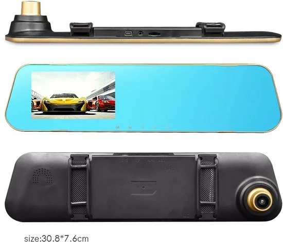 TechU? Dashcam Voor En Achter Camera ? M30 Zwart ? 4.3? Scherm & 12? Spiegel ? G-sensor ? Bewegingssensor ? Loop Recording ? Nachtvisie ? 150? Wijdhoeklens ? Incl. Achteruitrijcamera - Voor Auto 9 TechU? Dashcam Voor En Achter Camera ? M30 Zwart ? 4.3? Scherm & 12? Spiegel ? G-sensor ? Bewegingssensor ? Loop Recording ? Nachtvisie ? 150? Wijdhoeklens ? Incl. Achteruitrijcamera - Voor Auto - Image 7