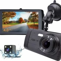 Allcam X4 Touch 2CH Dual 4.0 Inch 1296p Dashcam Voor Auto