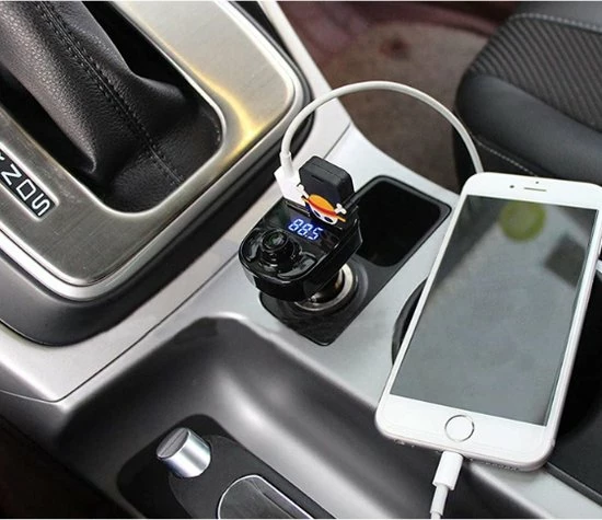 VERK GROUP Bluetooth FM Transmitter - Auto Lader - Carkit - Handsfree - 2x USB - MicroSD - MP3 - Bluetooth Audio Receiver 5 VERK GROUP Bluetooth FM Transmitter - Auto Lader - Carkit - Handsfree - 2x USB - MicroSD - MP3 - Bluetooth Audio Receiver - Afbeelding 3